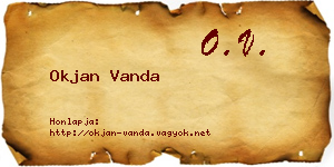 Okjan Vanda névjegykártya
